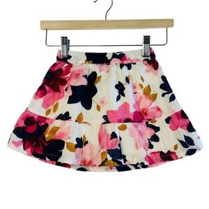 Old Navy Toddler Girls Tiered Floral Ruffle Skirt Pink Navy 2T Cottagecore Ditsy